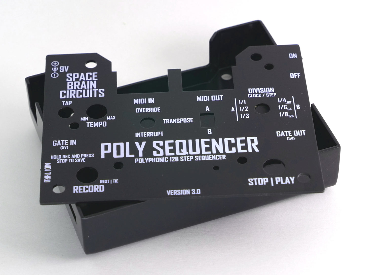Poly Sequencer sheet metal enclosure upgrade showing two piece sheet metal set.