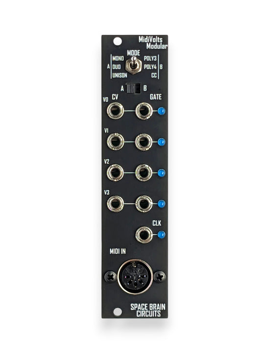 MidiVolts Modular - Polyphonic 4 Voice Midi to CV Controller